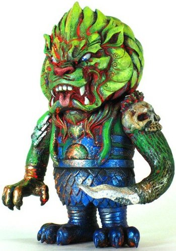 Mongolion Green Heat figure by Leecifer. Front view.