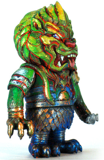 Mongolion Green Heat figure by Leecifer. Front view.