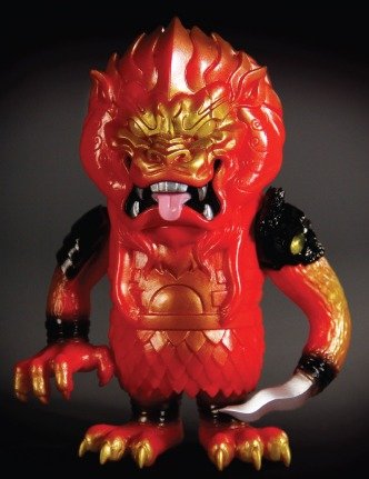 Mongolion - Red Menace figure by LAmour Supreme, produced by Super7. Front view.