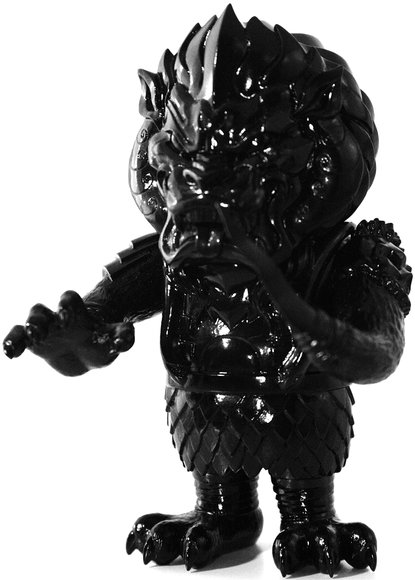 Mongolion - Unpainted Black figure by LAmour Supreme, produced by Super7. Front view.