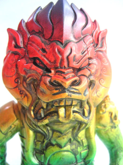Mongolian - Rainbow custom figure by Frank Mysterio. Detail view.