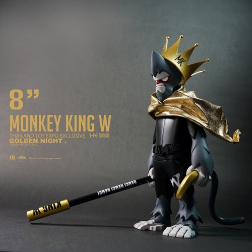 Monkey King - Golden night figure by Jei Tseng, produced by J.T Studio. Front view.