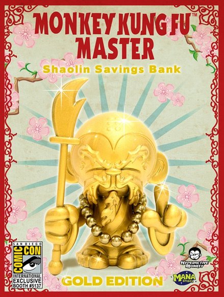 Monkey Kung Fu Master - SDCC 11 figure by Jerome Lu, produced by Mana Studios. Front view.
