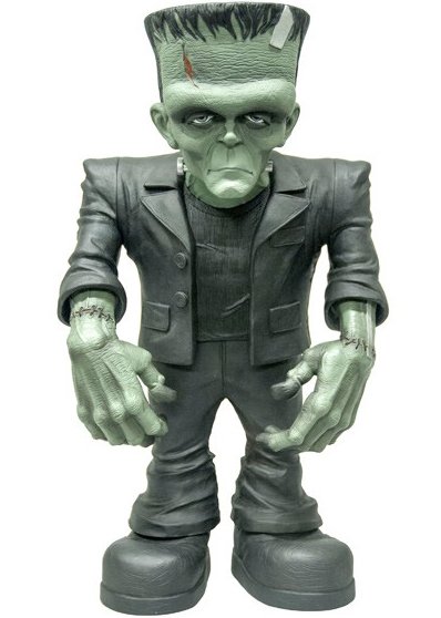 Monster Scale Frankenstein figure, produced by Mezco Toyz. Front view.