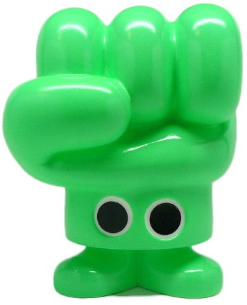 Mood Palmer - Neon Green - Hand Painted figure by Superdeux, produced by Bigshot Toyworks. Front view.