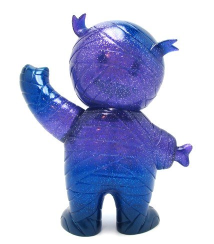 Mummy Boy - Clear Purple Glitter, Painted  figure by Brian Flynn, produced by Super7. Back view.
