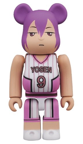Murasakibara Atsushi BE@RBRICK 100% figure, produced by Medicom Toy. Front view.