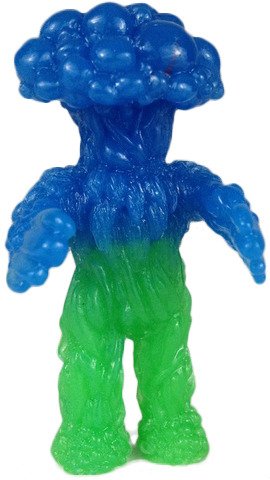 Mushroom People Attack!! Blue/Green figure by Barry Allen, produced by Gorgoloid. Front view.