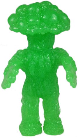 Mushroom People Attack!! Green figure by Barry Allen, produced by Gorgoloid. Front view.
