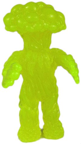 Mushroom People Attack!! Neon Slime figure by Barry Allen, produced by Gorgoloid. Front view.