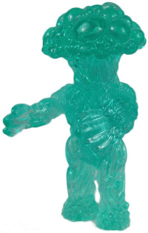 Mushroom People Attack!! Translucent Green figure by Barry Allen, produced by Gorgoloid. Front view.
