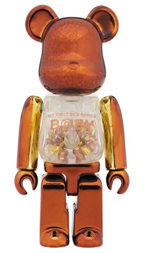 MY FIRST B@BY Steampunk Ver. BE@RBRICK 100% figure, produced by Medicom Toy. Front view.