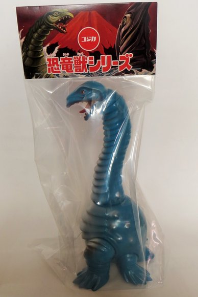 Neclong (ネクロング) - Blue & Silver figure by Hiramoto Kaiju, produced by Cojica Toys. Packaging.