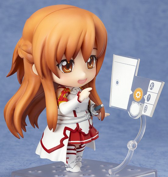 Nendoroid Asuna figure by Kazuyoshi Udono, produced by Good Smile Company. Side view.