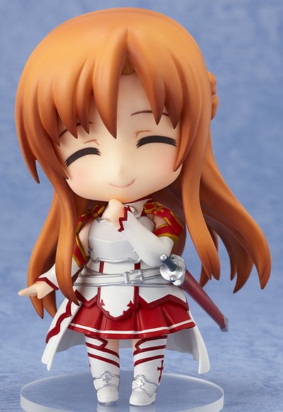 Nendoroid Asuna figure by Kazuyoshi Udono, produced by Good Smile Company. Front view.