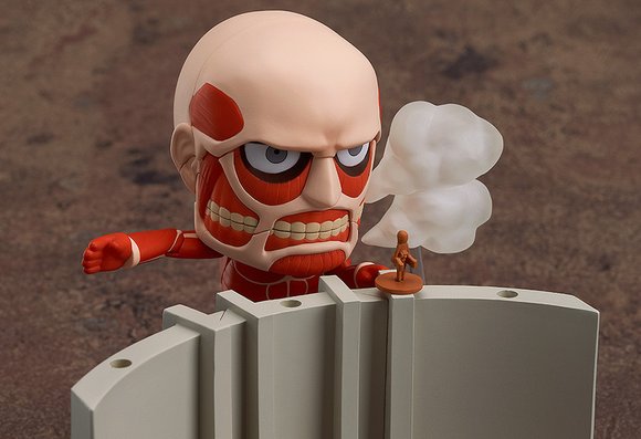 Nendoroid Colossal Titan figure, produced by Good Smile Company. Detail view.