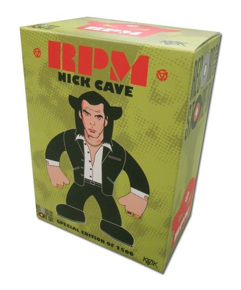 Nick Cave figure by Frank Kozik. Packaging.