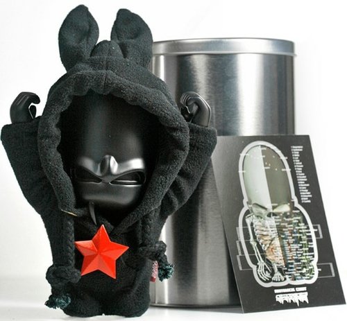 Nothing Toy - Black Rabbit figure by Qiu Dechun, produced by Nothing Studio. Front view.