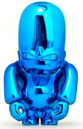 Nothing Toy - Blue figure by Qiu Dechun, produced by Nothing Studio. Front view.