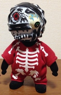 Obake Dog - Ghost Skeleton ( Red ) figure by Secret Base, produced by Secret Base. Front view.