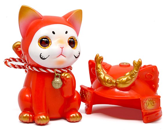 Ohonneko: Dharma Edition figure by Katherine Kang, produced by K2Toy. Detail view.