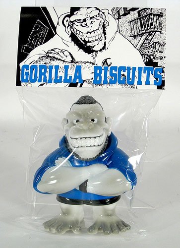Original Gorilla Biscuits figure by Anthony Civ Civorelli, produced by Super7. Packaging.