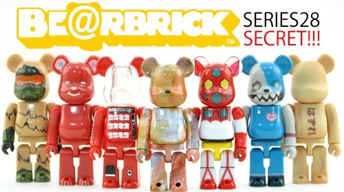Out - Secret Be@rbrick Series 28 figure, produced by Medicom Toy. Front view.