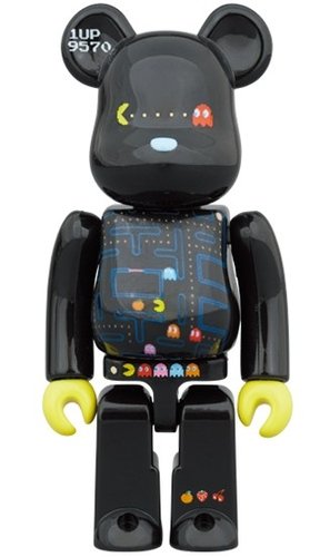 PAC-MAN BE@RBRICK 100% figure, produced by Medicom Toy. Front view.