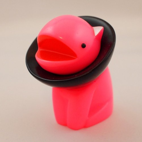 Parabola - Pink with black collar figure by Chima Group, produced by Chima Group. Front view.