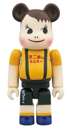 Peco-chan & Poco-chan Vintage Edition BE@RBRICK 100% figure, produced by Medicom Toy. Front view.