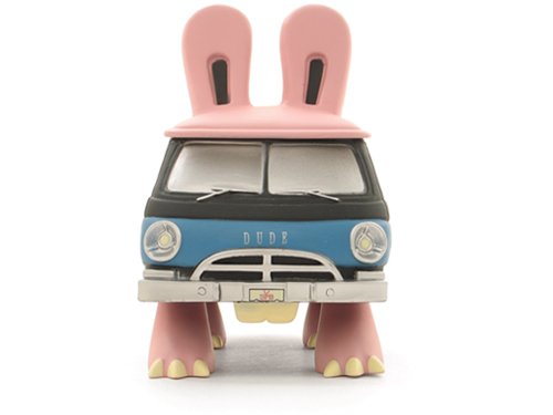 Bunnyvan figure by Jeremy Fish, produced by Strangeco. Front view.