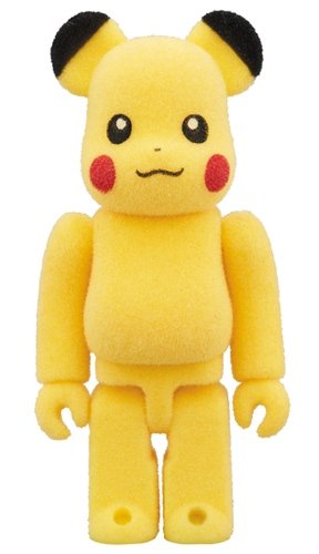 Pikachu Flocky Ver. BE@RBRICK 100% figure, produced by Medicom Toy. Front view.
