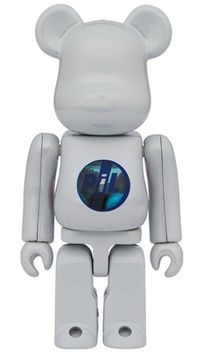 PiL CHROME Ver. BE@RBRICK 100％ figure, produced by Medicom Toy. Front view.