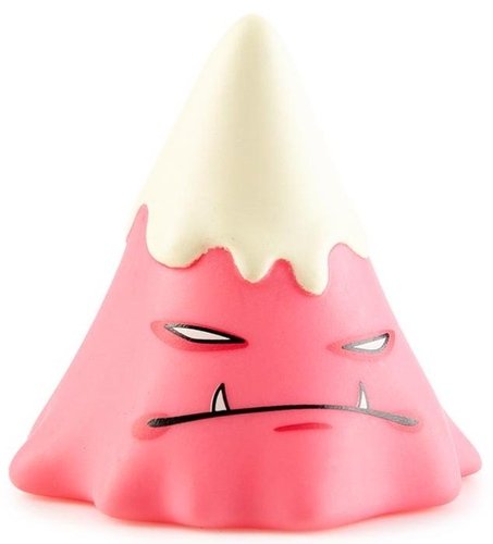Pink Mystery Mountain figure by Tara Mcpherson, produced by Kidrobot. Front view.