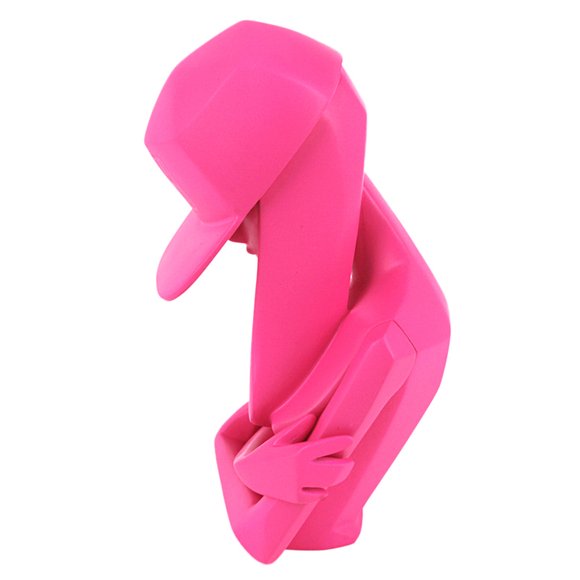 Pink New Eva figure by Ajee, produced by Mighty Jaxx & Bonustoyz. Front view.