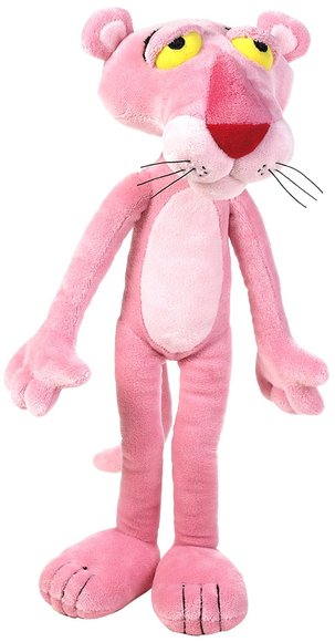 Pink Panther figure by Angelo Venturelli, produced by Lelly. Front view.