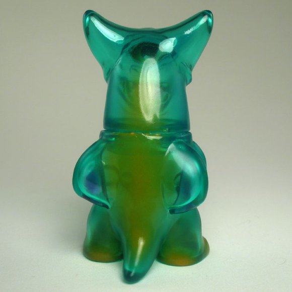 Pocket Deathra - Clear Green figure by Naoya Ikeda. Back view.
