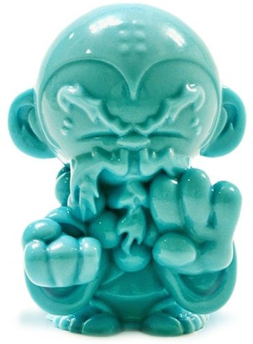 Pocket Monkey Kung Fu Master - Blue Spirit figure by Jerome Lu, produced by Mana Studios. Front view.