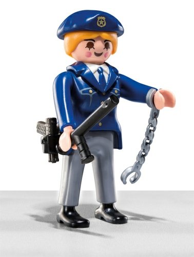 Police Woman figure by Playmobil, produced by Playmobil. Front view.