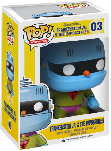 POP! Animation - Frankenstein Jr. and The Impossibles  figure by Hanna-Barbera, produced by Funko. Packaging.