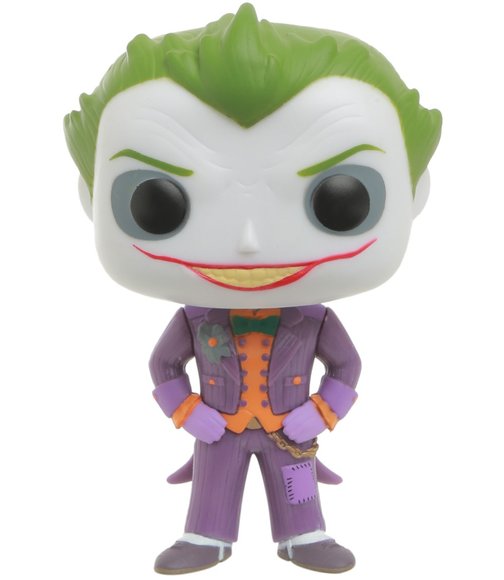 POP! Arkham Asylum - The Joker figure by Dc Comics, produced by Funko. Front view.