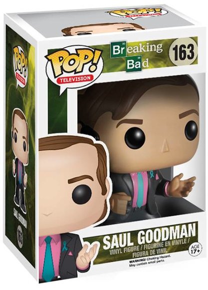 POP! Breaking Bad - Saul Goodman figure by Funko, produced by Funko. Packaging.