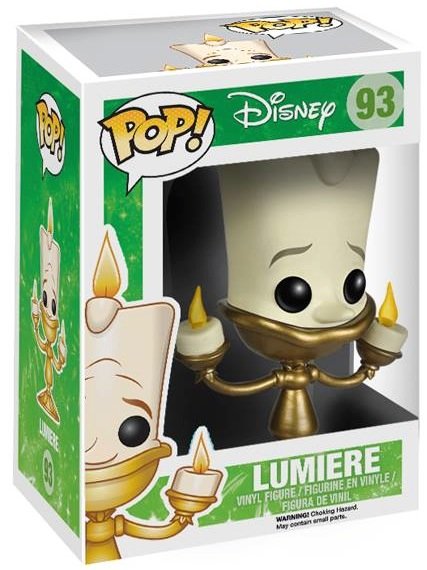 POP! Disney - Lumiere figure by Disney, produced by Funko. Packaging.