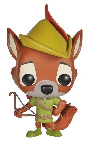 POP! Disney - Robin Hood figure by Disney, produced by Funko. Front view.