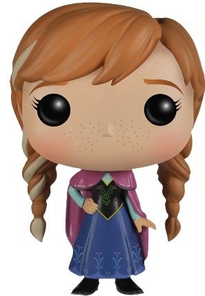 POP! Frozen - Anna figure by Disney, produced by Funko. Front view.