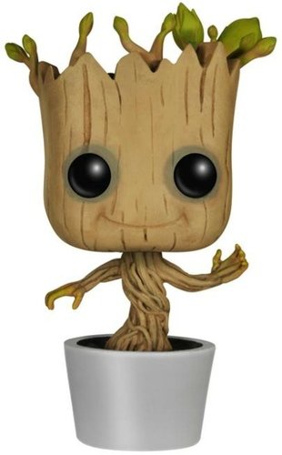 POP! Guardians of the Galaxy - Dancing Groot figure by Marvel, produced by Funko. Front view.