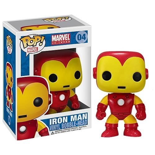 Pop! Iron Man figure by Marvel, produced by Funko. Front view.