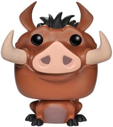 POP! Lion King - Pumbaa figure by Disney, produced by Funko. Front view.