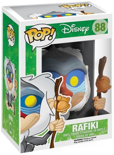 POP! Lion King - Rafiki figure by Disney, produced by Funko. Packaging.