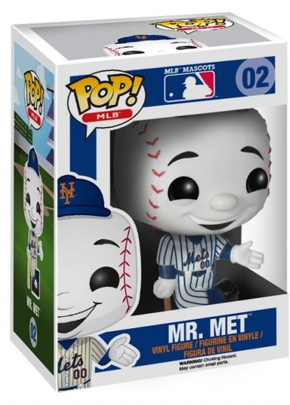 POP! MLB - Mr. Met figure by Funko, produced by Funko. Packaging.